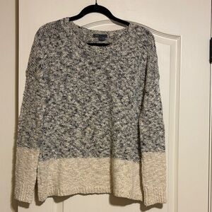 Vince Black and Cream Textured Sweater
